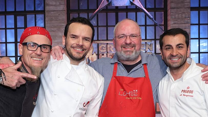 "Grill den Henssler" (v.l.n.r.): Ralf Zacherl, Steffen Henssler, Christian Lohse und Ali Güngörmüş.