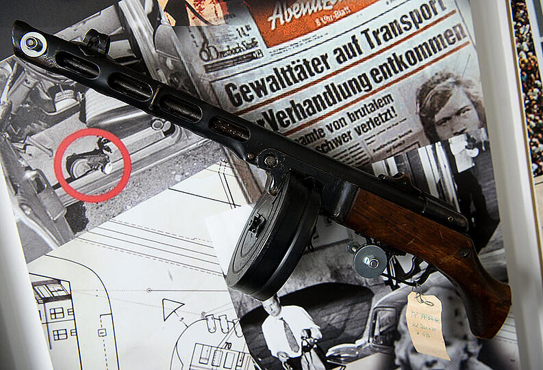 Die Waffe eines Bankräubers aus dem Jahr 1971