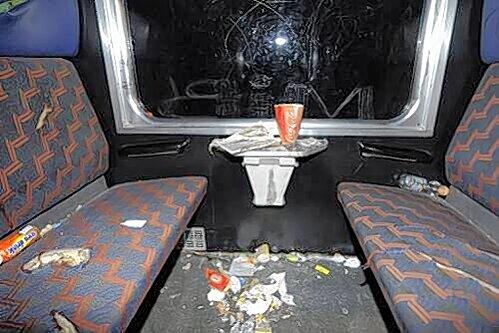 Aufgeschlitzt, verdreckt: Die Deutsche Bahn will mit dem Präventionszug gegen Vandalismus vorgehen
