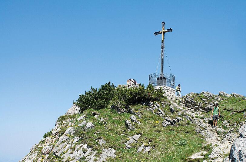 Das Gipfelkreuz am Hochfelln.