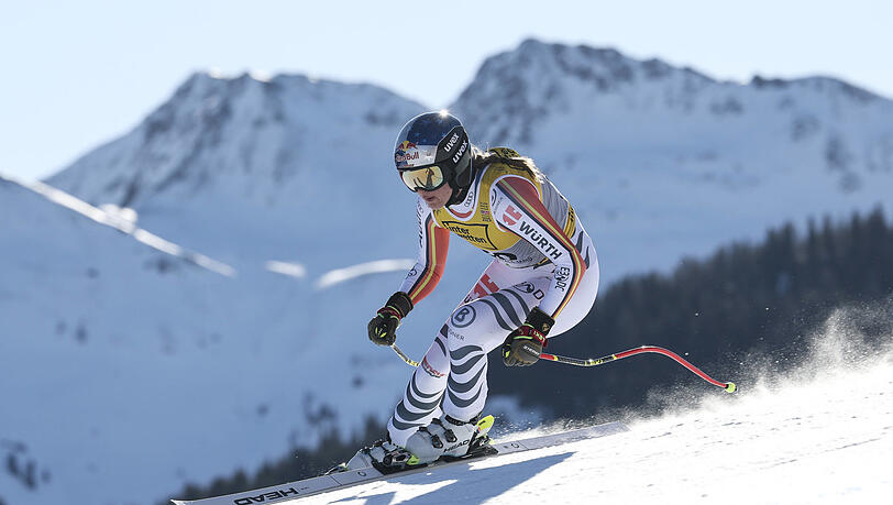 Emma Aicher beim Training auf der WM-Strecke in Saalbach. Emma Aicher beim Training auf der WM-Strecke in Saalbach.