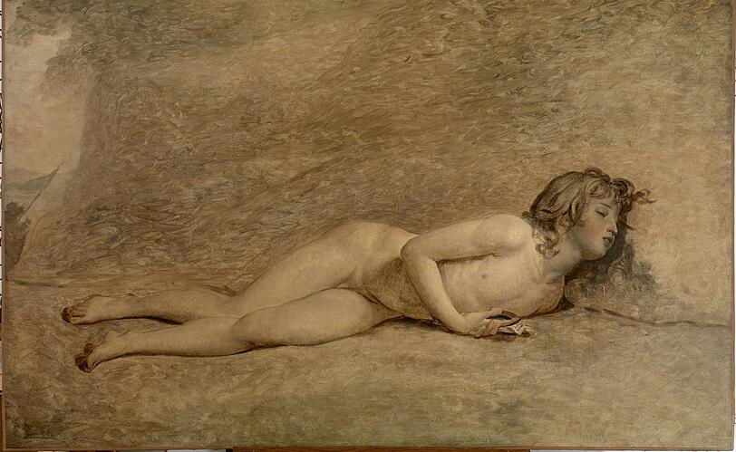 Jacques-Louis David stellt Ende 1793 den „Tod des jungen Bara“ dar. Der Junge hatte sich als Trommler den revolutionären Truppen angschlossen. Jacques-Louis David stellt Ende 1793 den „Tod des jungen Bara“ dar. Der Junge hatte sich als Trommler den revolutionären Truppen angschlossen.