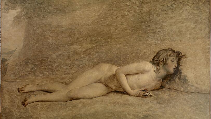 Jacques-Louis David stellt Ende 1793 den „Tod des jungen Bara“ dar. Der Junge hatte sich als Trommler den revolutionären Truppen angschlossen. Jacques-Louis David stellt Ende 1793 den „Tod des jungen Bara“ dar. Der Junge hatte sich als Trommler den revolutionären Truppen angschlossen.