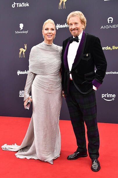 Thomas Gottschalk mit Ehefrau Karina bei der 77. Bambi-Verleihung 2025 in den Bavaria Filmstudios.