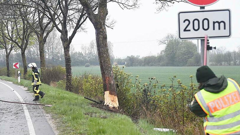 Für den Fahrer kam jede Hilfe zu spät, er verbrannte im Wrack.