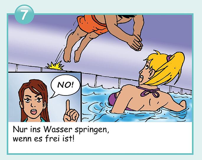 Regel 7: Nicht auf andere springen. Sollte eigentlich klar sein.