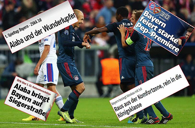 Bayern München - ZSKA Moskau: Pressestimmen: Alaba und der Wunderlupfer - FC Bayern - Abendzeitung München