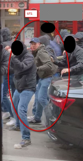Mit diesen Fotos sucht die Polizei nach den Hooligans.