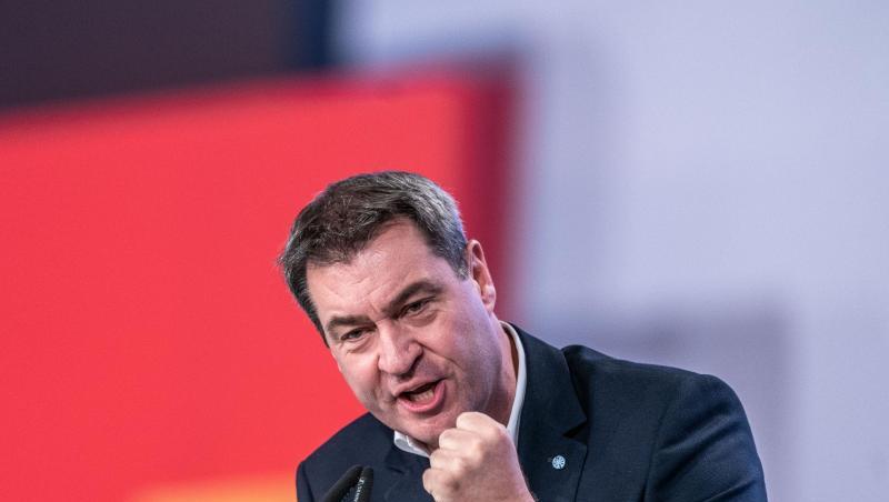 Markus Söder spricht beim CDU-Bundesparteitag. Foto: Kay Nietfeld/dpa Markus Söder spricht beim CDU-Bundesparteitag. Foto: Kay Nietfeld/dpa