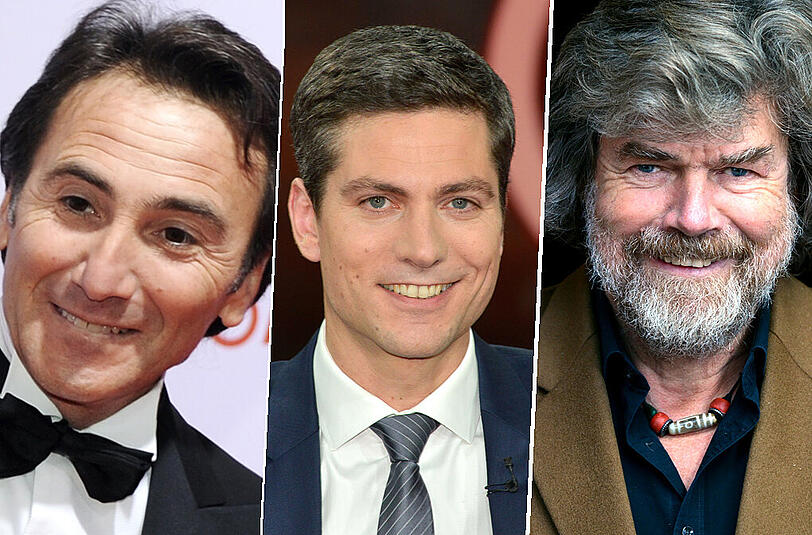 Bruno Maccallini, Ingo Zamperoni und Reinhold Messner.