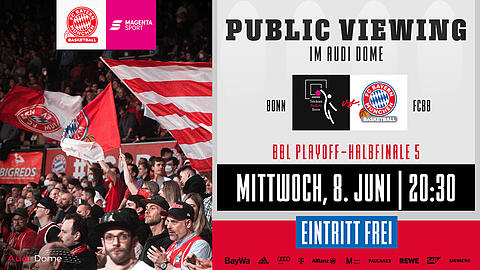 Die Basketballer des FC Bayern laden zum Public Viewing in den Audi Dome ein.