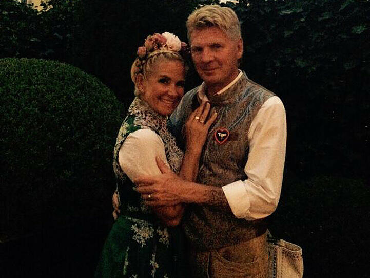 Das Ehepaar Claudia und Stefan Effenberg in Tracht