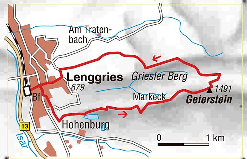 Die Wanderroute am Geierstein