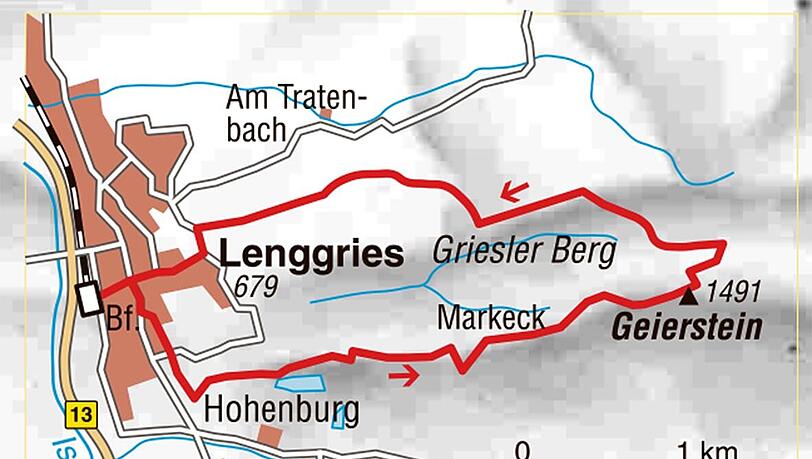 Die Wanderroute am Geierstein