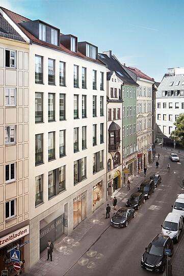 So könnte das Wohn- und Geschäftshaus nach einem Entwurf später aussehen.