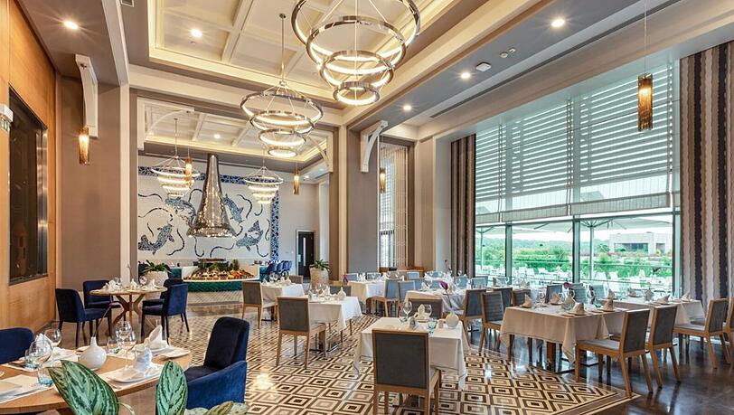 Das Regnum Carya Hotel Belek bietet den Sechzigern zahlreiche Restaurants.