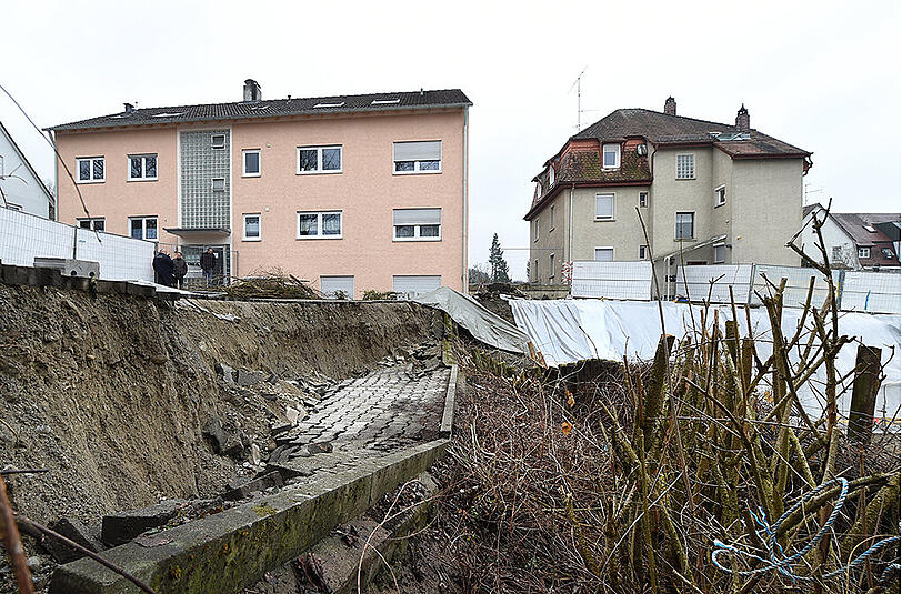 Die Bilder vom Erdrutsch in Weingarten.
