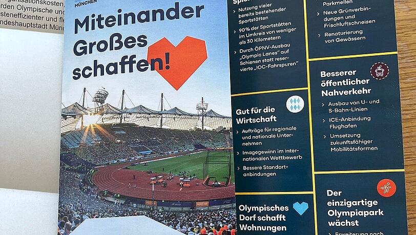Dieser Flyer liegt den Unterlagen zum Bürgerentscheid zu einer Olympia-Bewerbung bei. Dieser Flyer liegt den Unterlagen zum Bürgerentscheid zu einer Olympia-Bewerbung bei.