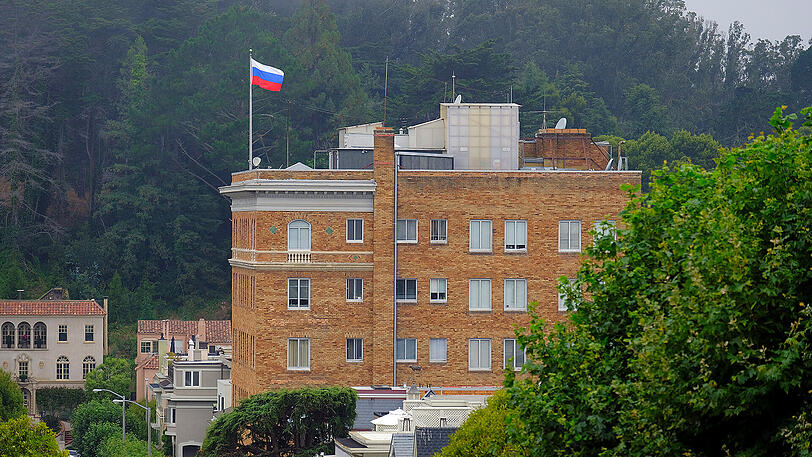 Das russische Konsulat in San Francisco. Das ohnehin schwierige Verhältnis zwischen den USA und Russland wird durch einen Streit über die diplomatischen Vertretungen weiter belastet.