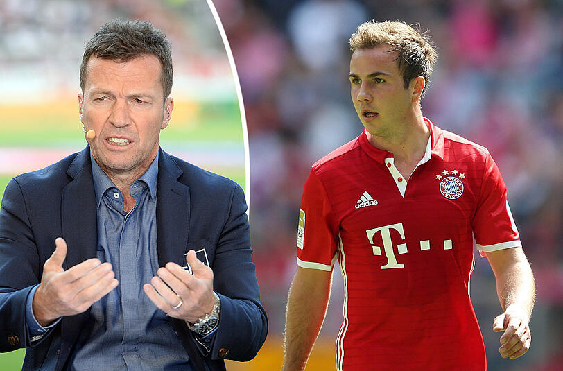 Mario Götze (r) will sich beim FC Bayern durchbeißen - und bekommt für diese Entscheidung Respekt von Lothar Matthäus (l).