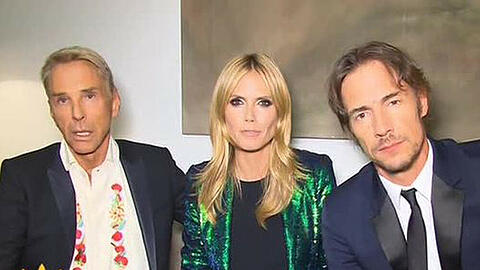 Die Jury von "Germany's next Topmodel" nach dem Abbruch: Wolfgang Joop, Heidi Klum und Thomas Hayo  (v.l.n.r.)