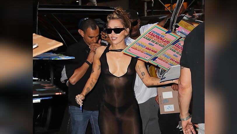 Miley Cyrus in New York City.