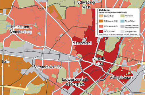 Der Mietatlas 2011 - Klicken Sie durch die Viertel
