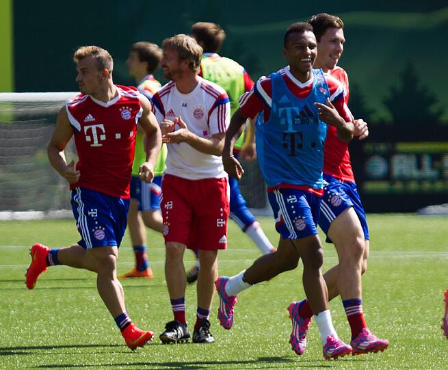 Die Bilder vom öffentlichen Training in Portland.