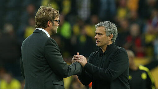 Fairer Verlierer: Jose Mourinho gratulierte Jürgen Klopp Fairer Verlierer: Jose Mourinho gratulierte Jürgen Klopp