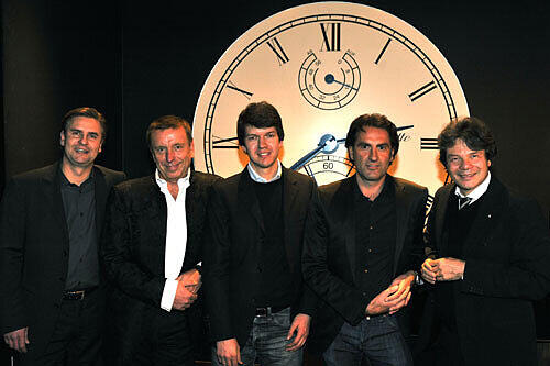 Die stolzen "Altpräsidenten" des Clubs (v.l.): Florian Oberndorfer, Franz Rauch, Stefan Mauritz, Peter Buchberger, Michi Käfer