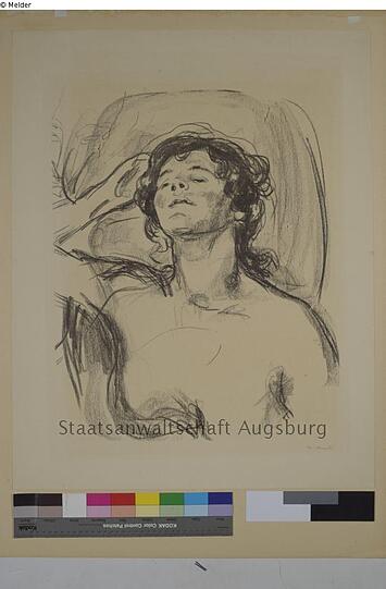 Edvard Munch: "Ruhende Frau (Halbakt)"