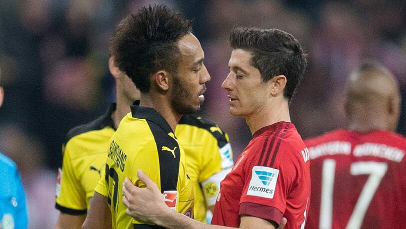 Peilen diese Saison beide die magische 30-Tore-Marke an: Lewandowski und Aubameyang. Peilen diese Saison beide die magische 30-Tore-Marke an: Lewandowski und Aubameyang.