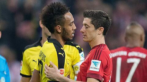 Peilen diese Saison beide die magische 30-Tore-Marke an: Lewandowski und Aubameyang.