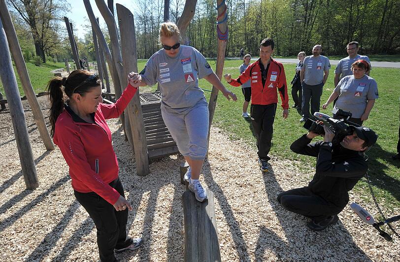 Bewegung im Freien macht Laune! Im Pegnitzgrund gibt&rsquo;s spezielle Fitness-Stationen.