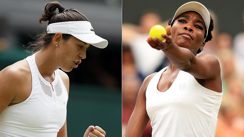 Venus Williams (rechts) spielt am Samstag gegen die Spanierin Garbine Muguruza um ihren sechsten Wimbledontitel.