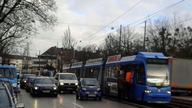 Dichter Verkehr in München: Verspätungen auf vielen Trambahn-Linien.