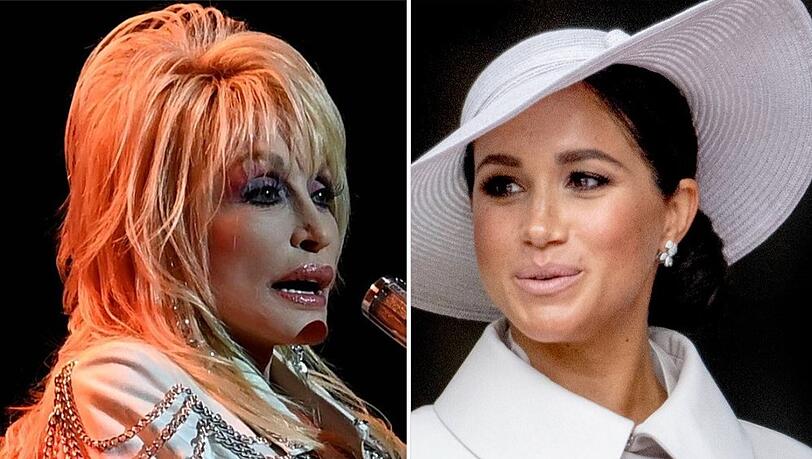 Dolly Parton (l.) soll eine Teilnahme an Herzogin Meghans Netflix-Serie abgelehnt haben.