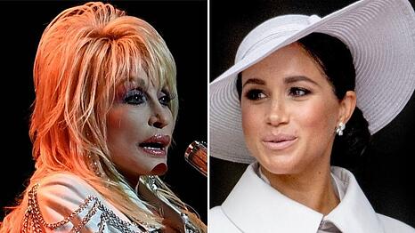 Dolly Parton (l.) soll eine Teilnahme an Herzogin Meghans Netflix-Serie abgelehnt haben.
