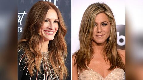 Julia Roberts (l.) und Jennifer Aniston machen wieder gemeinsame Sache.
