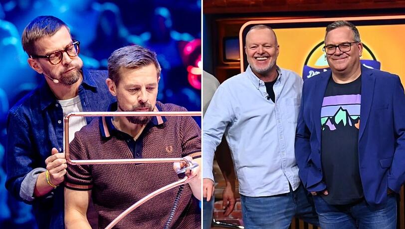 Joko und Klaas traten am Mittwochabend gegen Stefan Raabs Show mit Moderator Elton (v.l.) an.