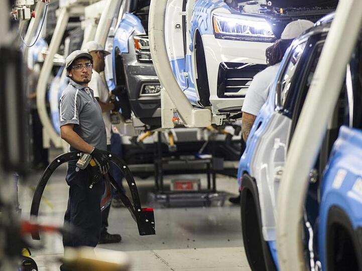 Autoproduktion im Volkswagen-Werk in Chattanooga im US-Bundesstaat Tennessee.