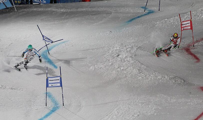 Beim Weltcup am Olympiaberg lag Felix Neureuther (links) vorne &ndash; bei der WM 2013 holte Marcel Hirscher (rechts) Gold.