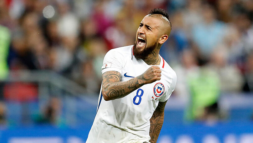Bärenstark gegen Portugal und Christiano Ronaldo: Bayern Münchens Arturo Vidal. Bärenstark gegen Portugal und Christiano Ronaldo: Bayern Münchens Arturo Vidal.