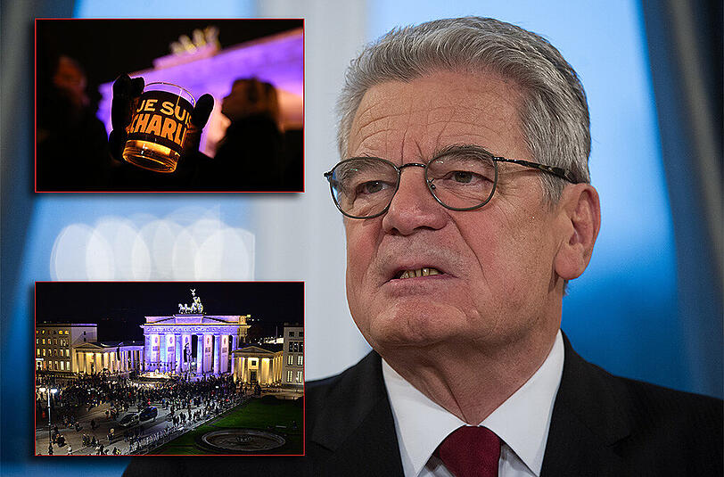 Bundespräsident Joachim Gauck findet nach den Pariser Terroranschlägen klare Worte: "Euer Hass ist unser Ansporn".