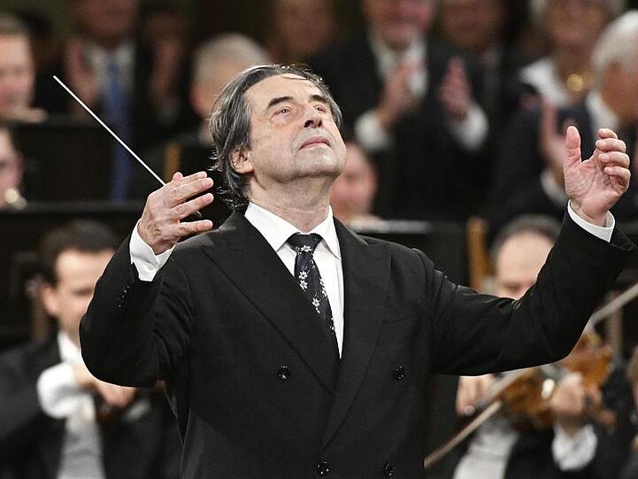 Dirigent Riccardo Muti beim Neujahrskonzert 2018 der Wiener Philharmoniker.