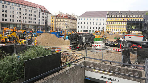 Riesen-Baustelle in der Innenstadt: Die Bauarbeiten für die Zweite Stammstrecke sind in vollem Gange. (Archivbild)