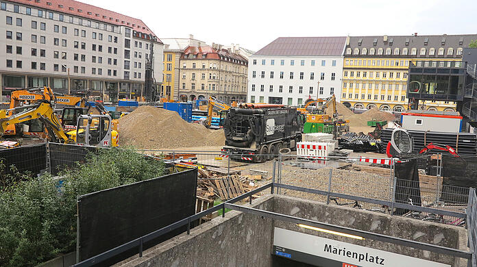 Riesen-Baustelle in der Innenstadt: Die Bauarbeiten für die Zweite Stammstrecke sind in vollem Gange. (Archivbild)