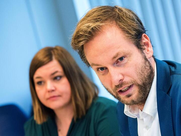 Grünen-Spitzenpersonal in Hamburg: Bürgermeisterkandidatin Katharina Fegebank und Fraktionschef Anjes Tjarks.
