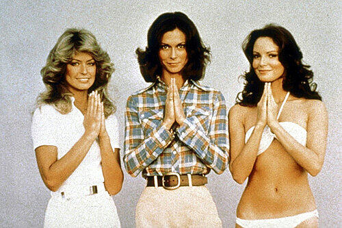 Einmal blond, zwei Mal braun - und alle für Charlie: Farrah Fawcett, Kate Jackson und Jaclyn Smith (v.l.n.r.).