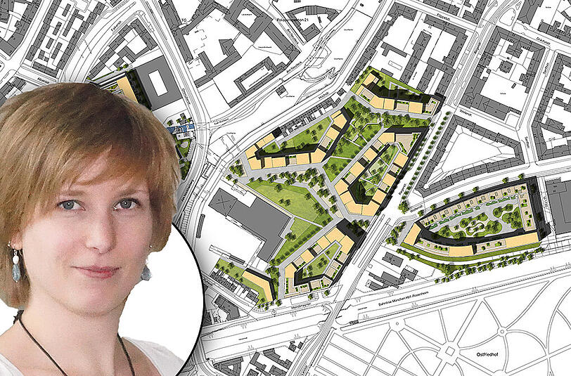 Das neue Quartier aus der Vogelperspektive - leider wohl wieder nur für Besserverdiener. Die AZ-Meinung von Sophie Anfang.
